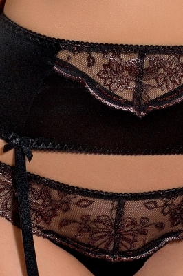 BRIDA SET WITH OPEN BRA black