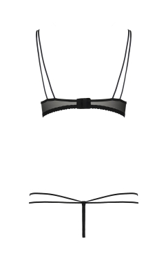 MIDORI SET WITH OPEN BRA red