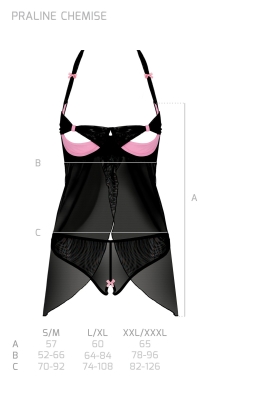 PRALINE CHEMISE black
