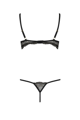 VALERY SET WITH OPEN BRA black