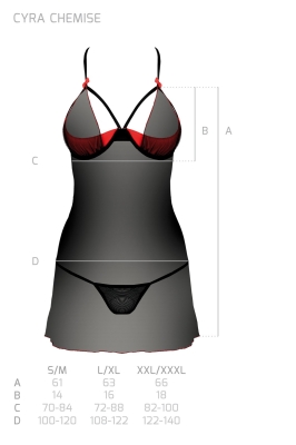 CYRA CHEMISE black