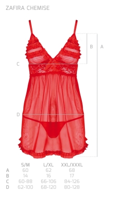 ZAFIRA CHEMISE red