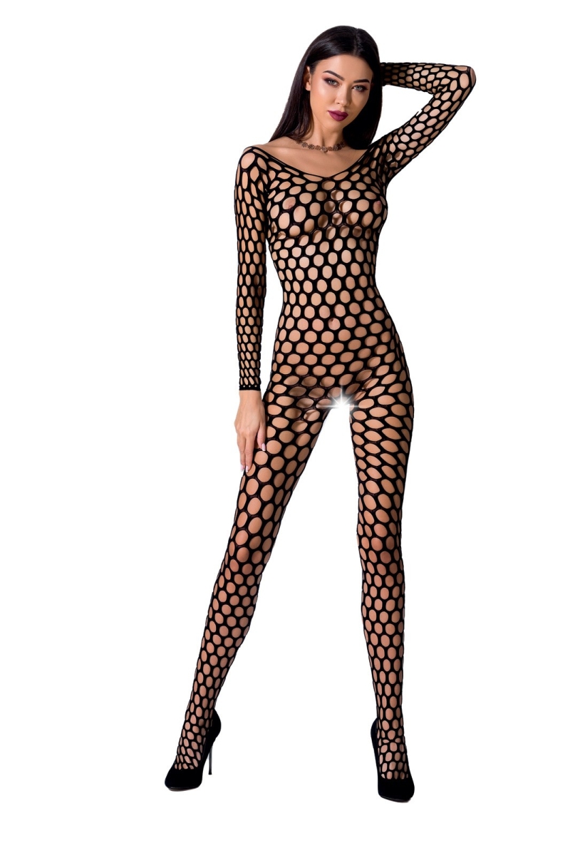 Bodystocking erotyczny damski siatkowy – czarny