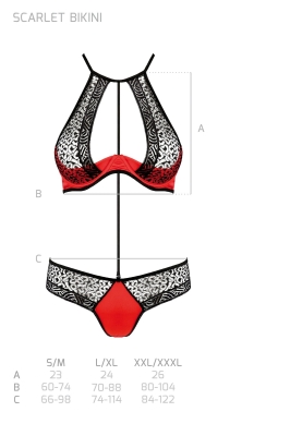 SCARLET BIKINI red L/XL