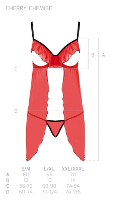CHERRY CHEMISE red