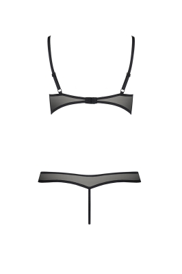 HEIDI SET WITH OPEN BRA black S/M