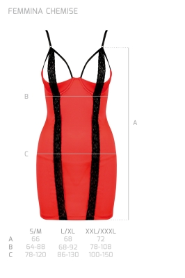 FEMMINA CHEMISE red