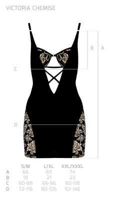 VICTORIA CHEMISE black