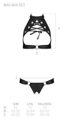 MALWIA SET WITH OPEN BRA black