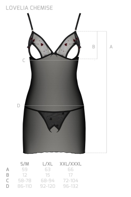 LOVELIA CHEMISE black