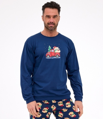 Piżama Cornette 115/290 Teddy 2 dł/r Christmas S-2XL męska
