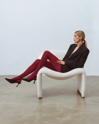 Rajstopy Microfibre 100 den  bordowe 3.webp