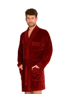 Szlafrok De Lafense 711 Welur M-2XL męski