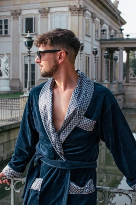 Szlafrok De Lafense 772 Bonjour krótki M-2XL męski