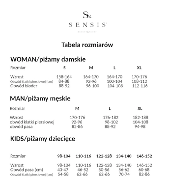 Piżama Sensis Desire dł/r S-XL