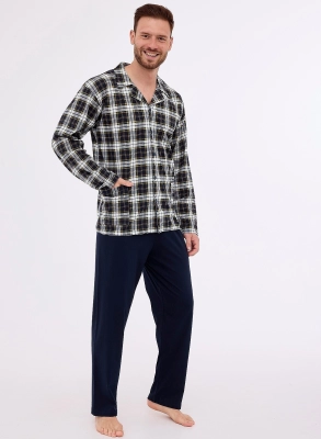 Piżama Cornette 114/73 dł/r 3XL-5XL męska rozpinana