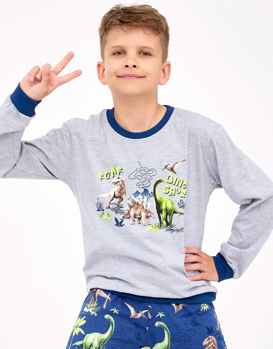 Piżama Cornette Young Boy 966/163 Dinosaur dł/r 134-164