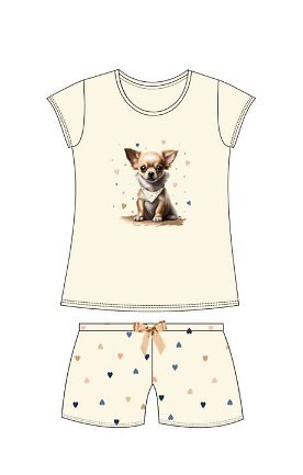 Piżama Cornette Kids Girl 787/108 Chihuahua kr/r 86-128
