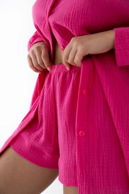 Komplet Sensis Magenta dł/r Muślin Homewear S-XL rozpinany