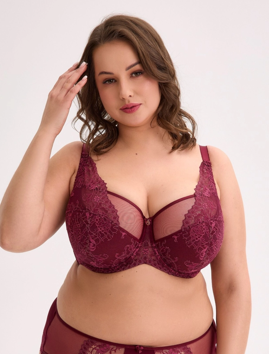 Biustonosz semi soft Gaia BSM 1313 Jovana Maxi Bordowy