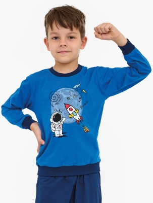 Piżama Cornette Kids Boy 593/176 Galaxy dł/r 86-128
