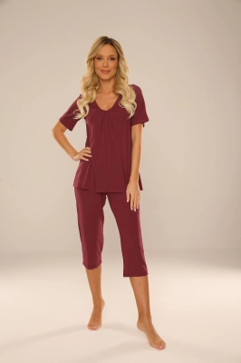 Piżama De Lafense 878 Dahlia kr/r M-2XL