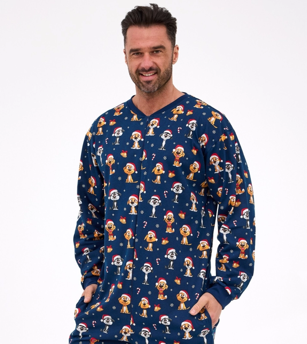 Kombinezon Cornette 196/295 Dog 2 dł/r Christmas S-2XL męski