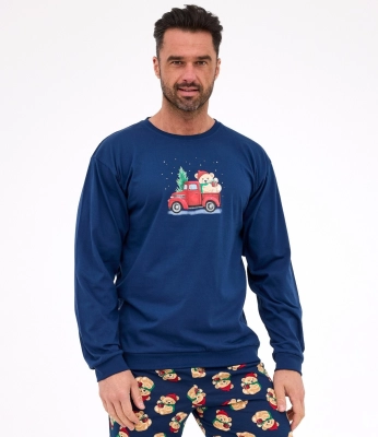 Piżama Cornette 115/290 Teddy 2 dł/r Christmas S-2XL męska