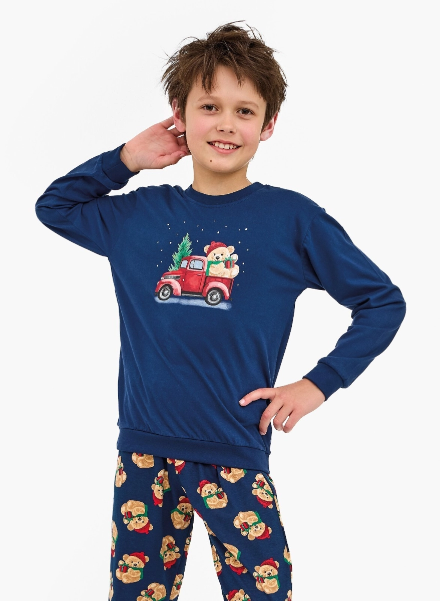 Piżama Cornette Young Boy 966/172 Teddy 2 dł/r Christmas 134-164