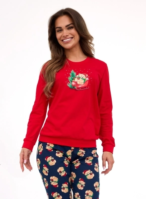 Piżama Cornette 671/422 Teddy dł/r Christmas S-2XL damska