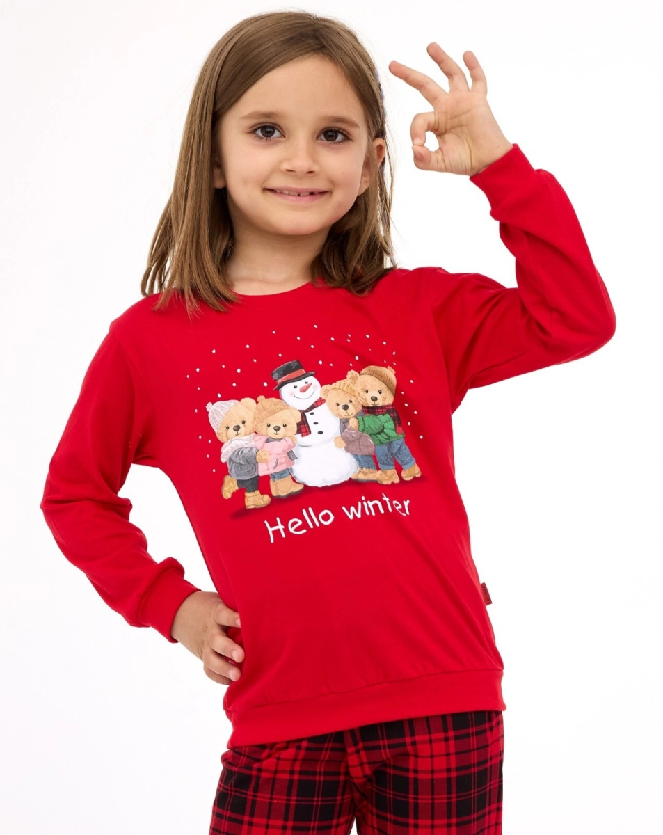 Piżama Cornette Kids Girl 594/185 Winter dł/r Christmas 86-128