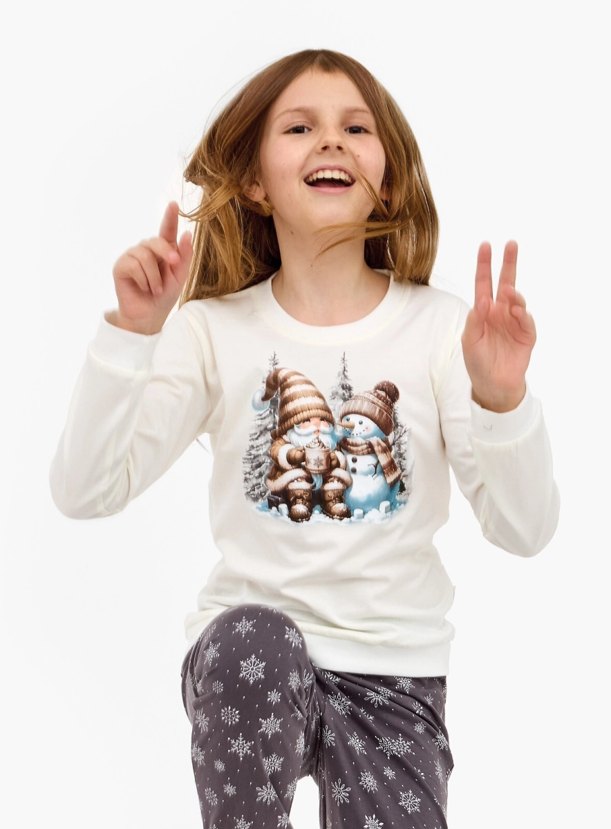 Piżama Cornette Young Girl 978/190 Friends dł/r Christmas 134-164