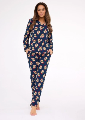 Piżama Cornette 482/459 Teddy 5 dł/r Christmas S-2XL damska rozpinana