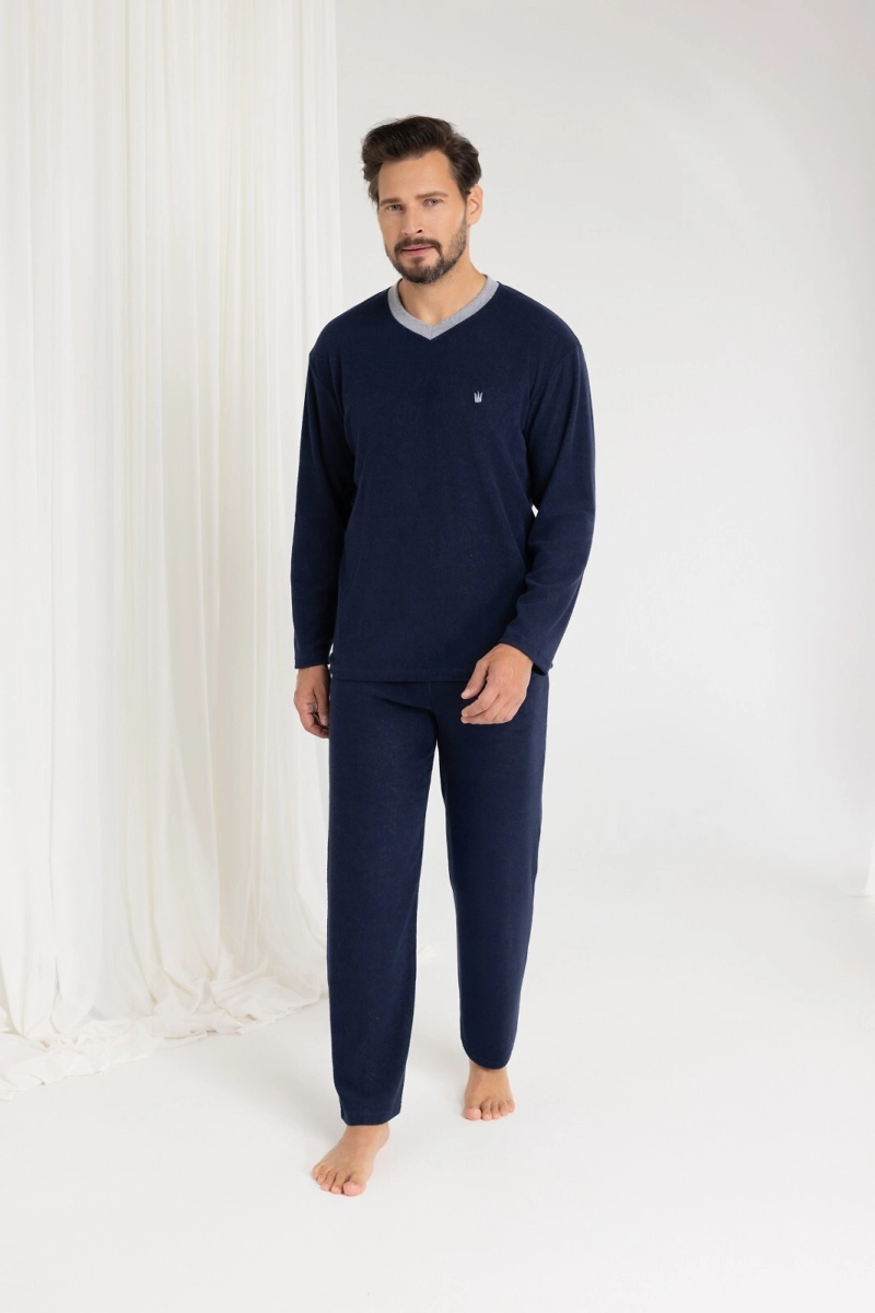 Piżama Regina 489 dł/r Frotte 2XL-3XL męska