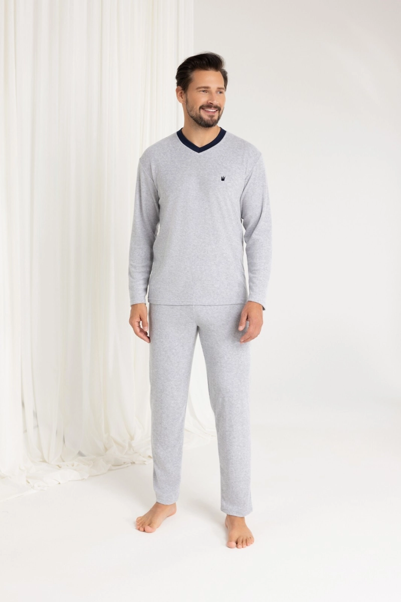 Piżama Regina 489 dł/r Frotte 2XL-3XL męska