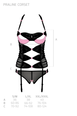 PRALINE CORSET black