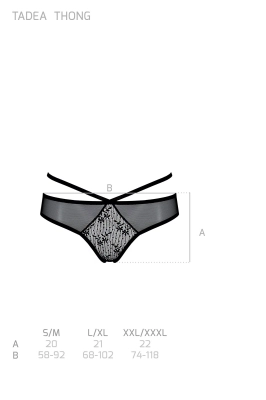 TADEA THONG black XXL/XXXL