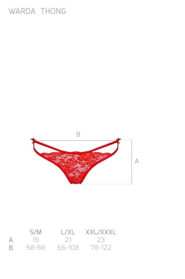 WARDA THONG red XXL/XXXL