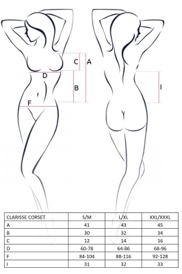 CLARISSE CORSET cream XXL/XXXL