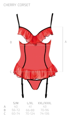 CHERRY CORSET red