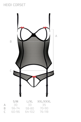 HEIDI CORSET black
