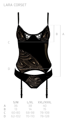 LARA CORSET black