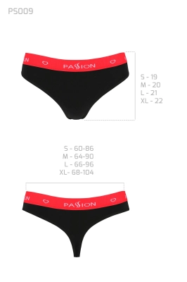PS009 PANTIES black/red