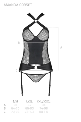 AMANDA CORSET black