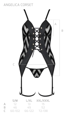 ANGELICA CORSET black