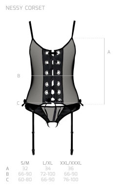 NESSY CORSET black