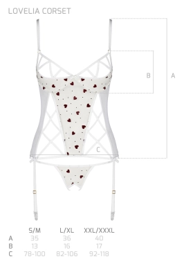 LOVELIA CORSET white XXL/XXXL