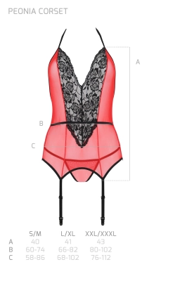 PEONIA CORSET red