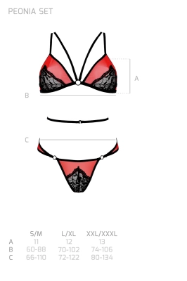 PEONIA SET red