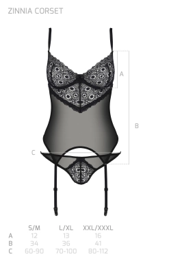 ZINNIA CORSET black